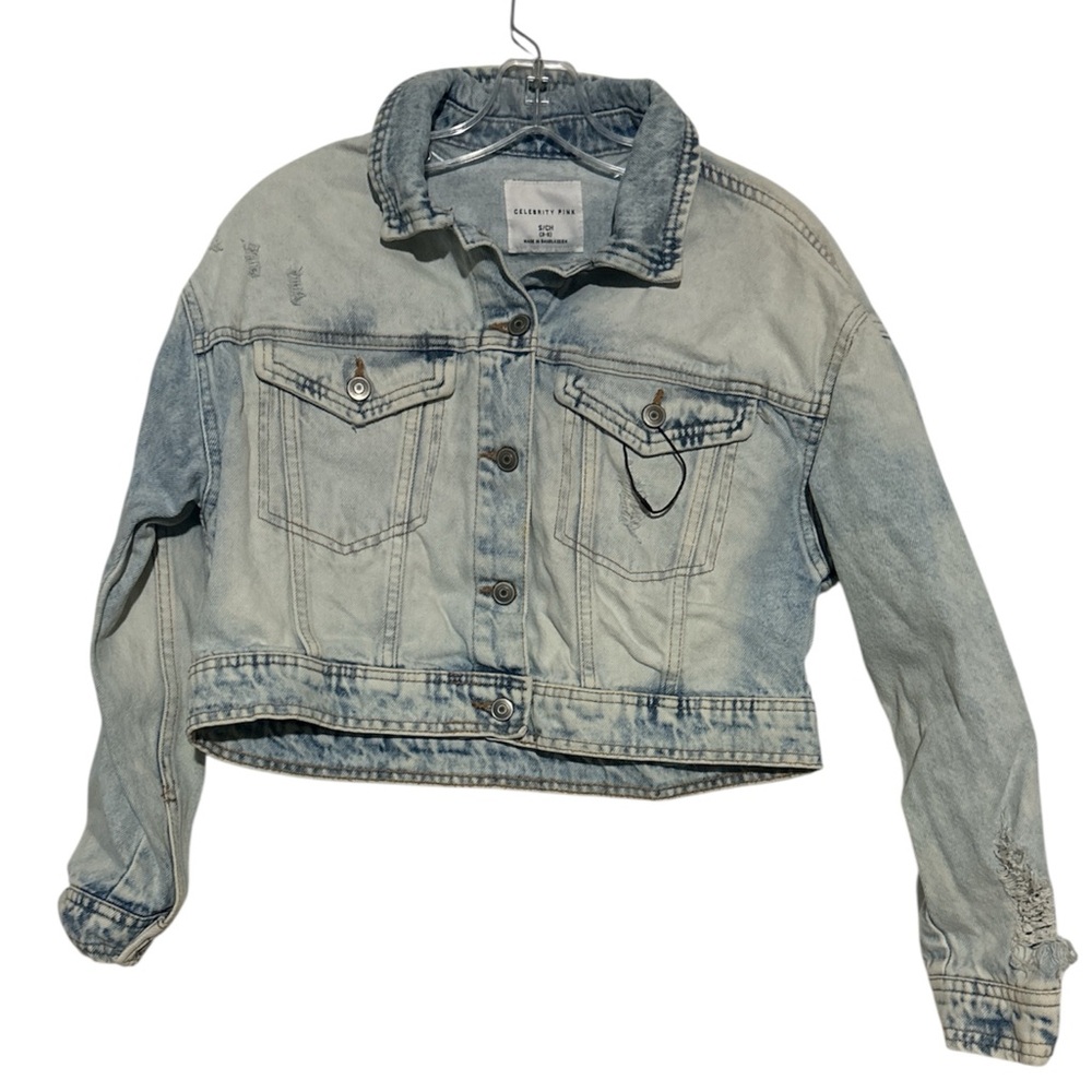 Celebrity Pink Women's Denim Blue Jean Jacket Size Small (740)